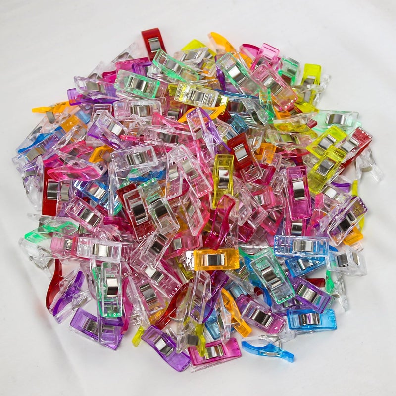 OZXTYO Sewing Clips,200 Pcs,Sewing Clips for Fabric,Fabric Clips for Sewing and Quilting,Quilting Clips for Binding,Sewing Accessories and Supplies(9 Colors) - Image 4